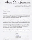 Letter from Arctic Council Secretariat